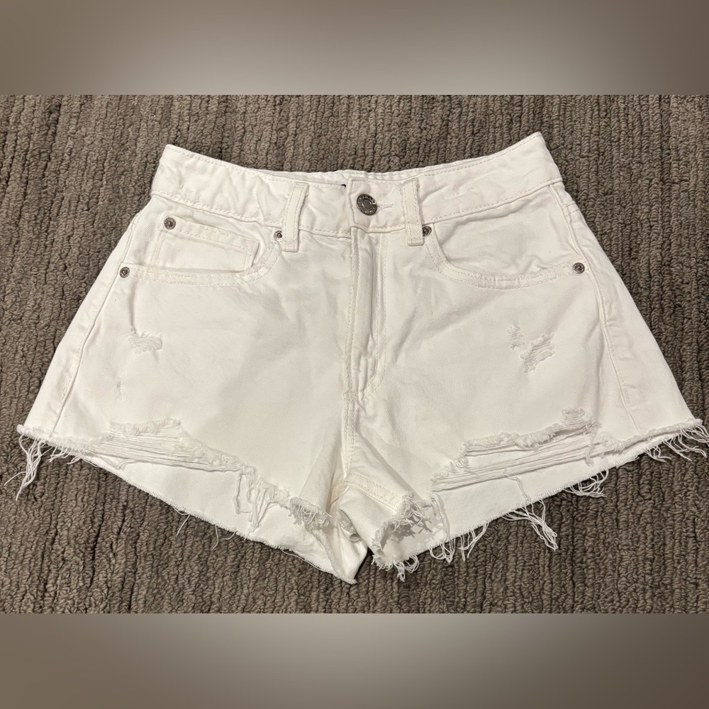 Garage Denim White Denim Shorts